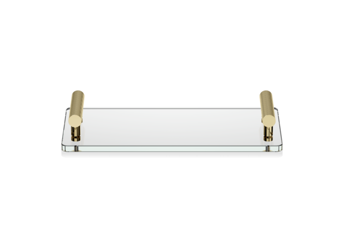 Tray Club - Gold / Clear Glass