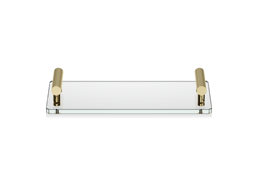 Tablett 'Club' - Gold / Clear Glass