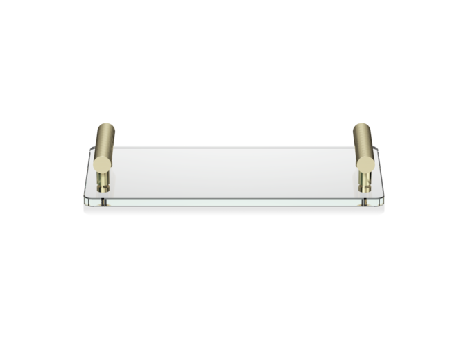 Dienblad Club - Matt Gold / Clear Glass