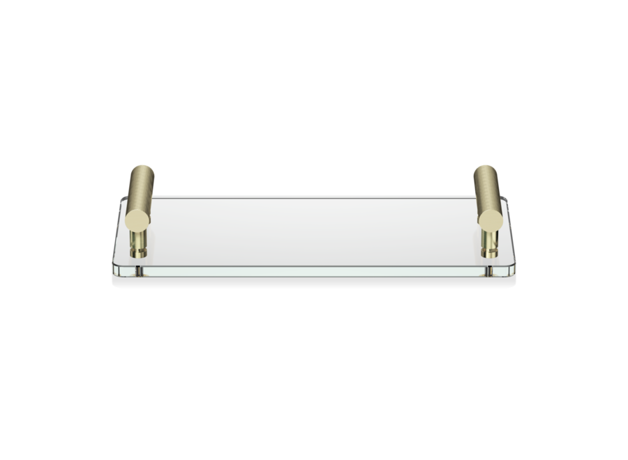 Tablett 'Club' - Matt Gold / Clear Glass