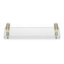Dienblad 'Club' - Matt Gold / Clear Glass