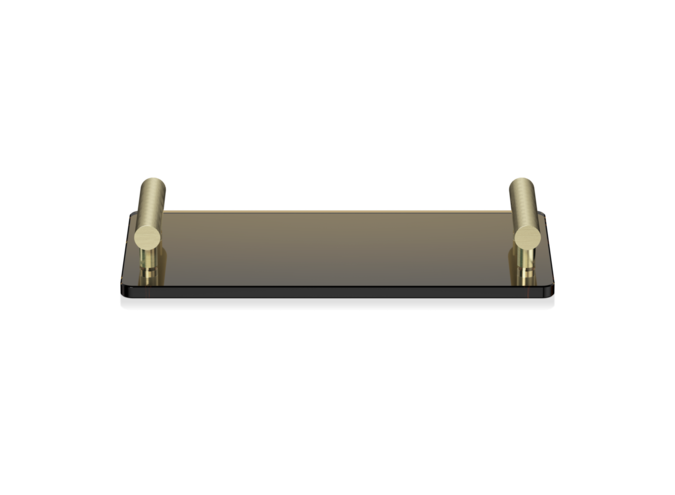 Dienblad Club - Matt Gold / Brown Glass