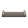 Dienblad 'Club' - Matt Gold / Brown Glass