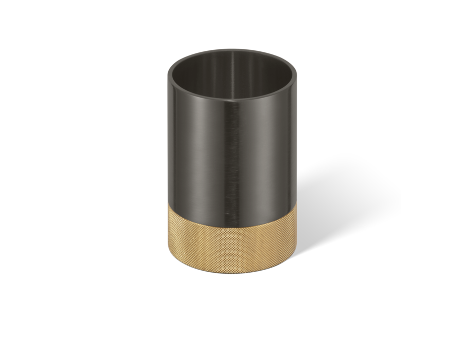Storage box 'Club' - Matt Dark Metal / Matt Gold