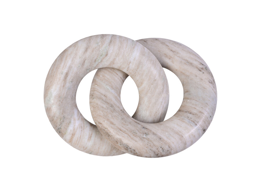 Objet déco 'Marble ring' - Beige - L