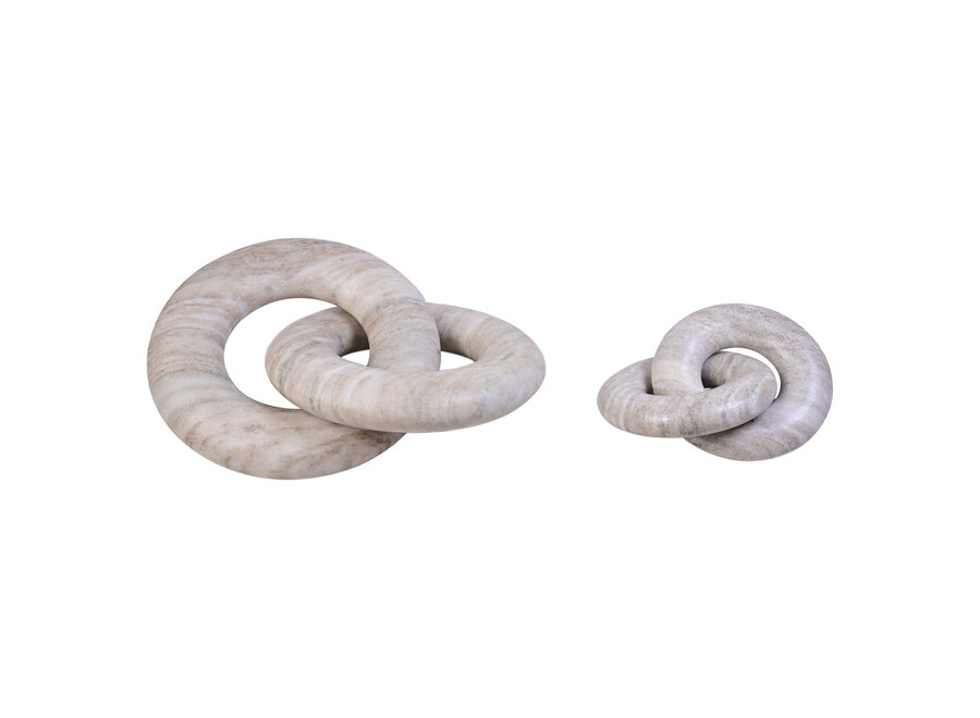 Objet déco 'Marble ring' - Beige - L
