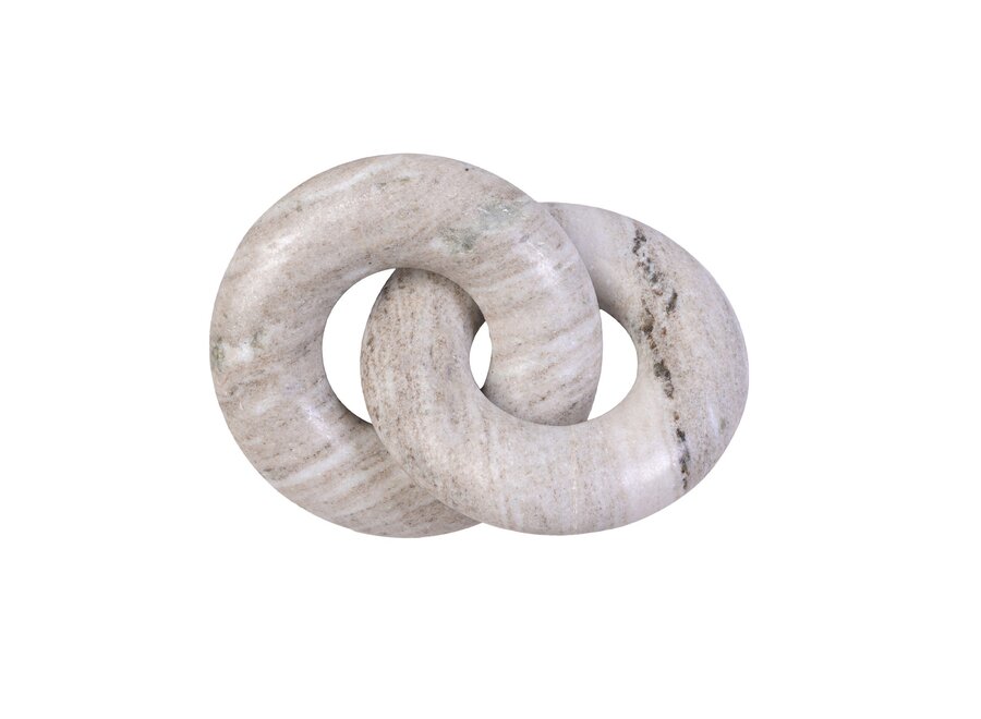 Objet déco 'Marble ring' - Beige - S