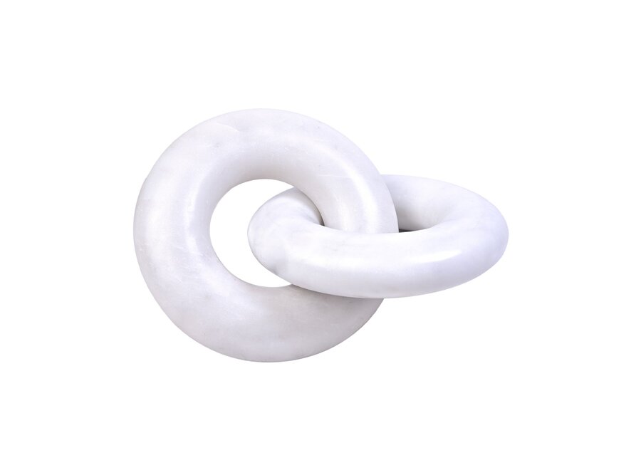 Dekoobjekt 'Marble ring' - Off White - S