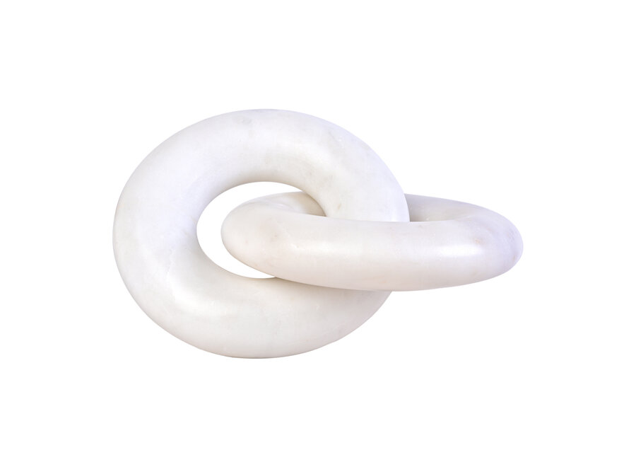 Dekoobjekt 'Marble ring' - Off White - L