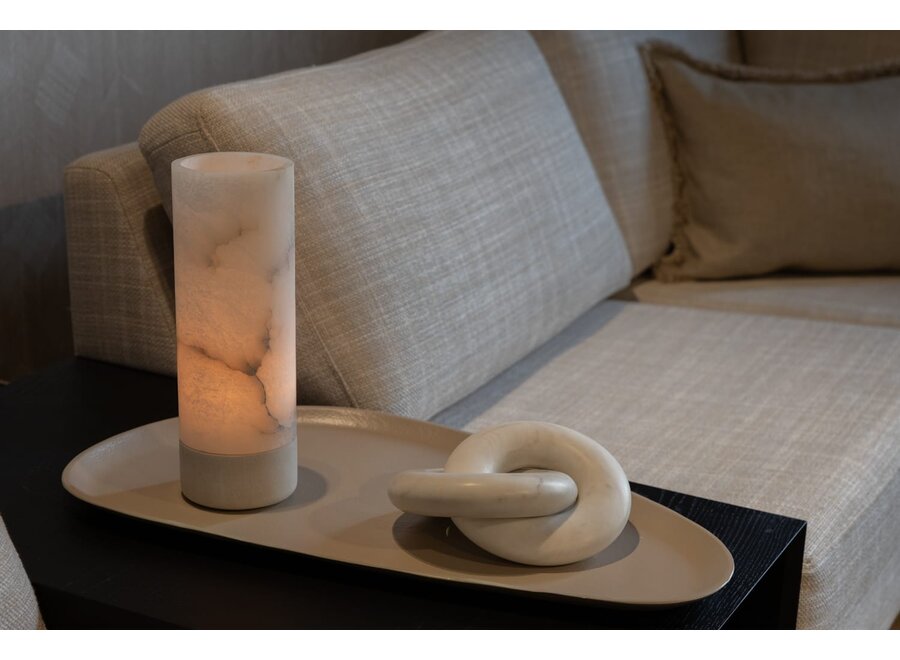 Decor object 'Marble ring' - Off White - S