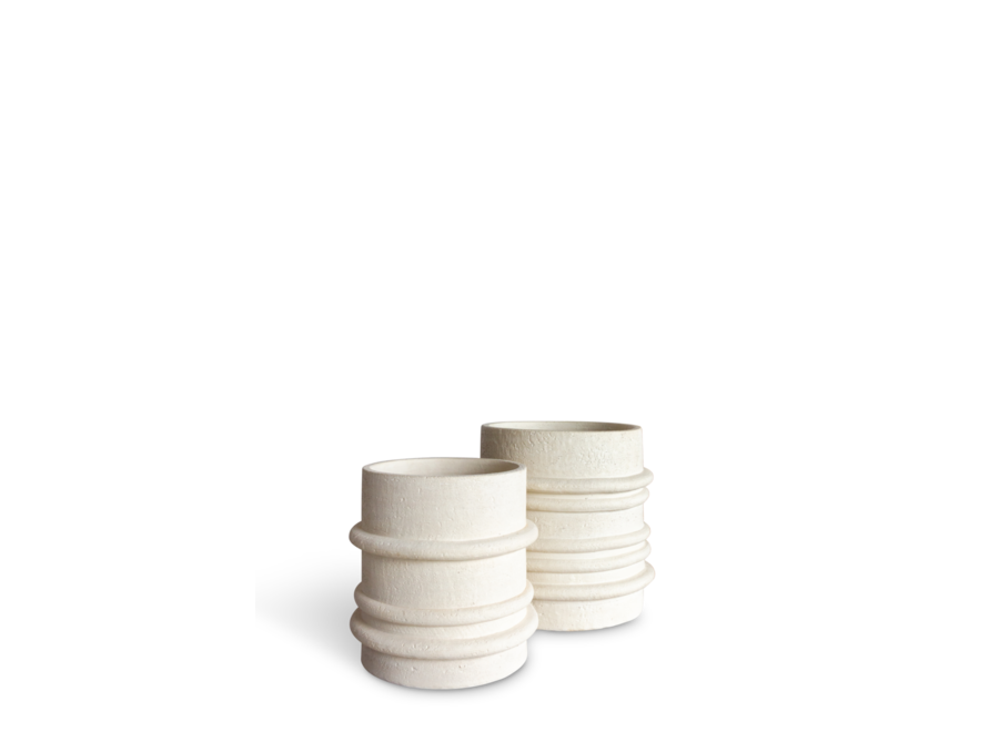 Planter 'Preston' White - L