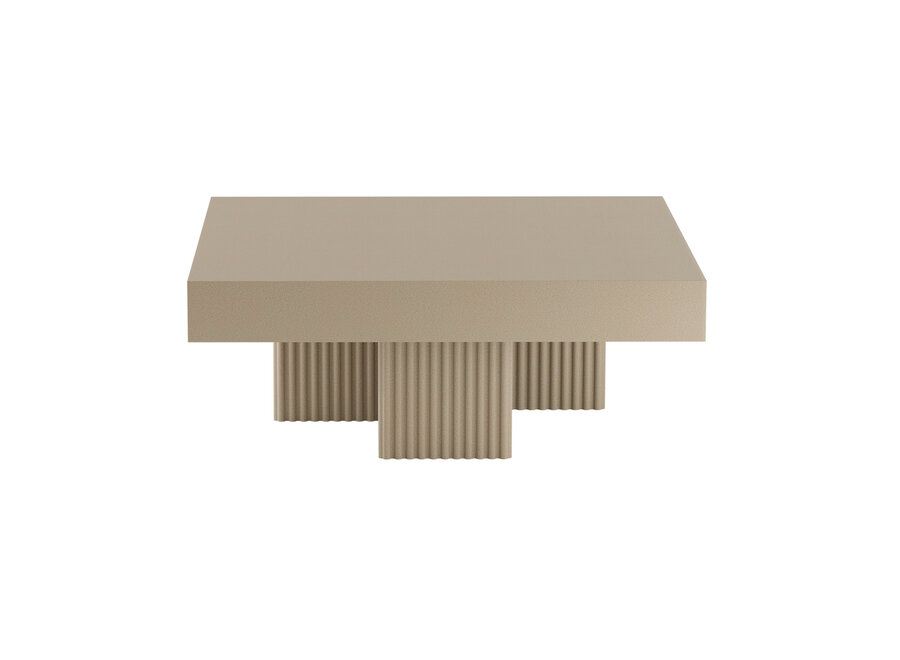 Coffee table 'Gear' - Chai - Square