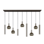 Hanging lamp 'Riva' Straight 170cm - Quartz 2 - 9 lights Segula light Paket