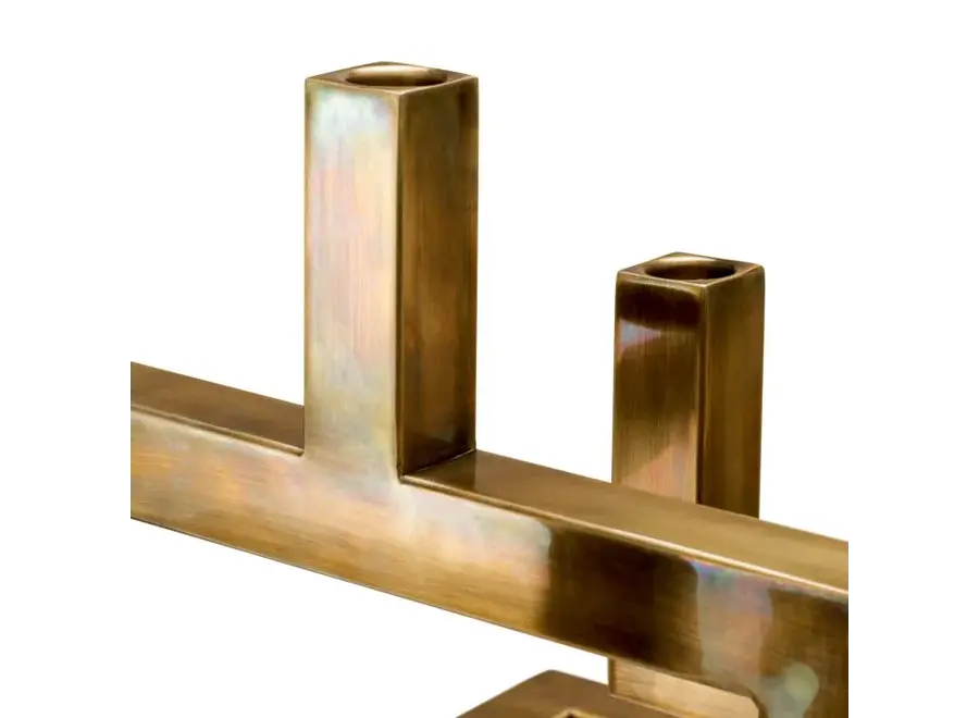 Candle holder 'Skyline´ - Vintage Brass