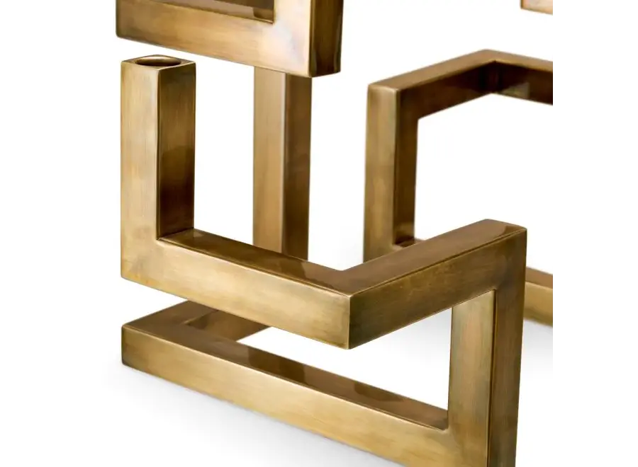 Candle holder 'Skyline´ - Vintage Brass