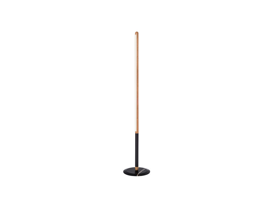 Lampadaire 'LINEA UNO' - Oak/Graphite/Sahara Noir Marble