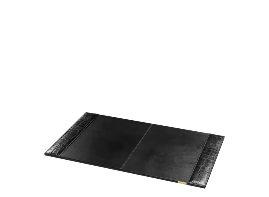 Leather desk blotter 'Scaleo' - Black