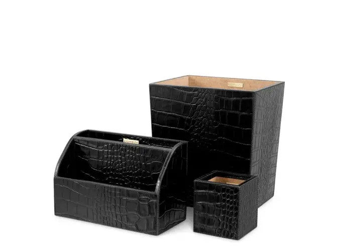 Schreibtisch-Set Scaleo - Set of 3 - Black