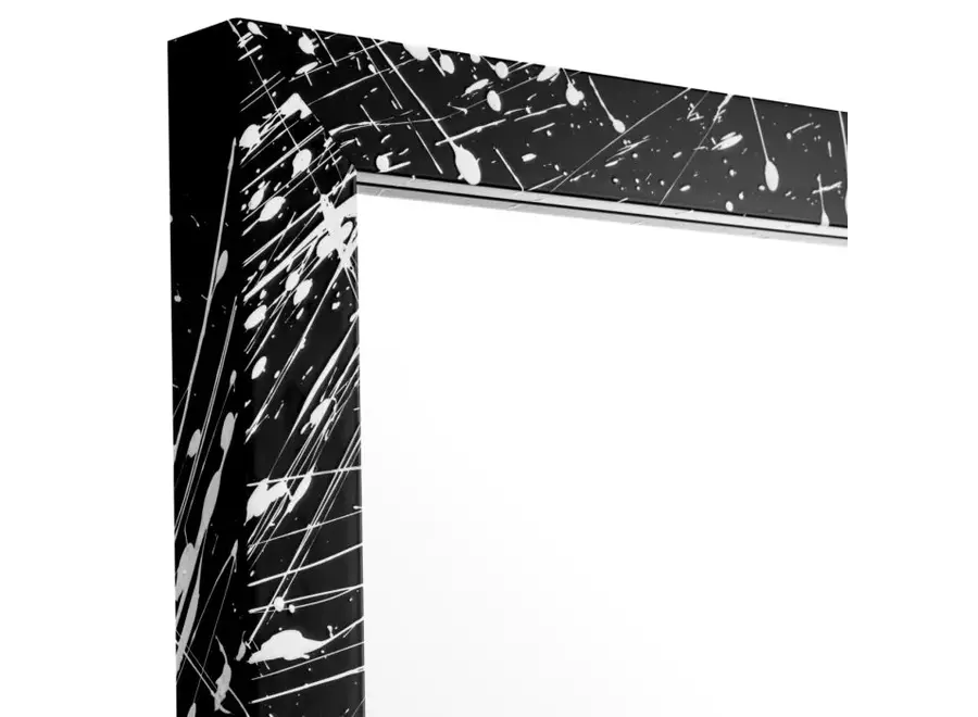Miroir 'Reflection of Eccentricity' - Black artistic wooden frame