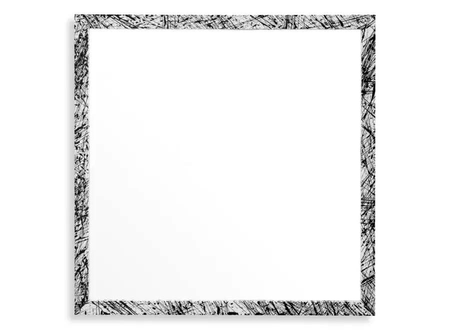 Mirror Reflection of Eccentricity - White artistic wooden frame