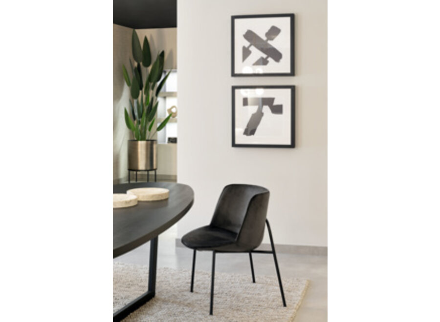 Esszimmerstuhl 'Loop Sidechair' Anthracite MIRAGLIO