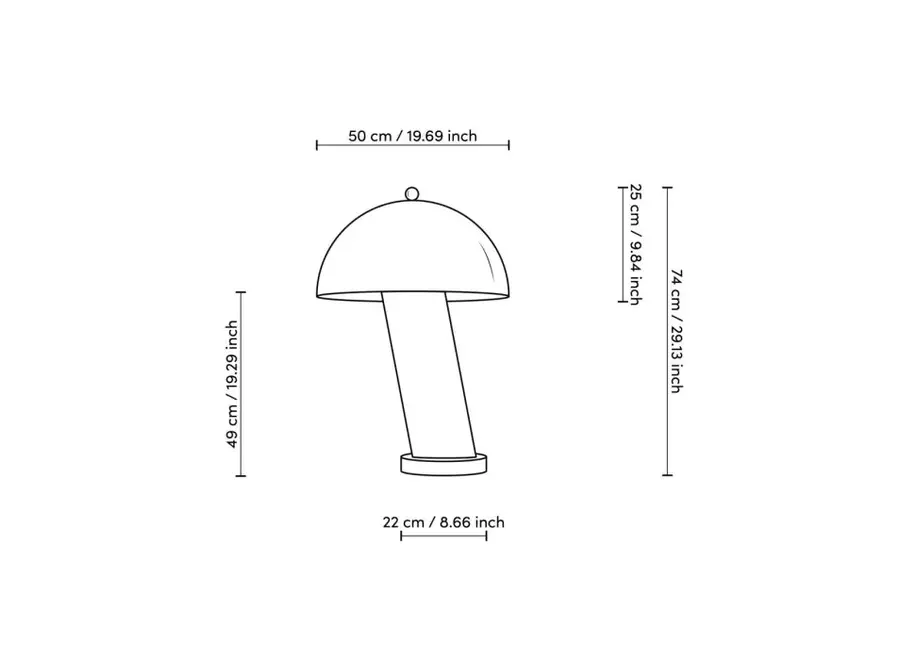 Tischlampe ' Daniel' - White marble