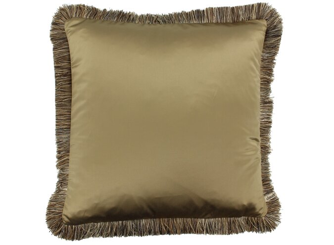 Coussin Dafne Dark Gold 922 + Fringe Bronze