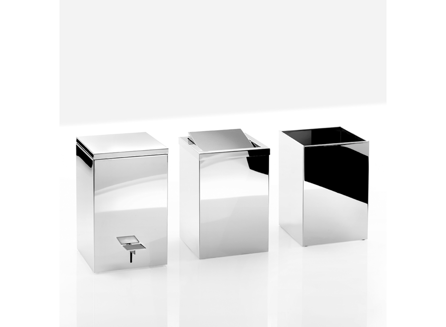 Paper bin 'Contract' DW112 - Polished Stanless steel