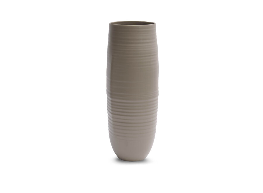 Vase 'Sardonyx' Dark Taupe - L