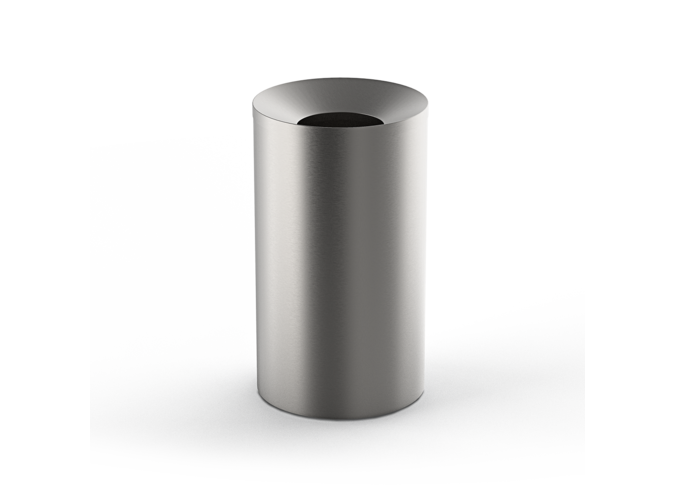 Paper bin Contract DW240 - Stainless steel matt