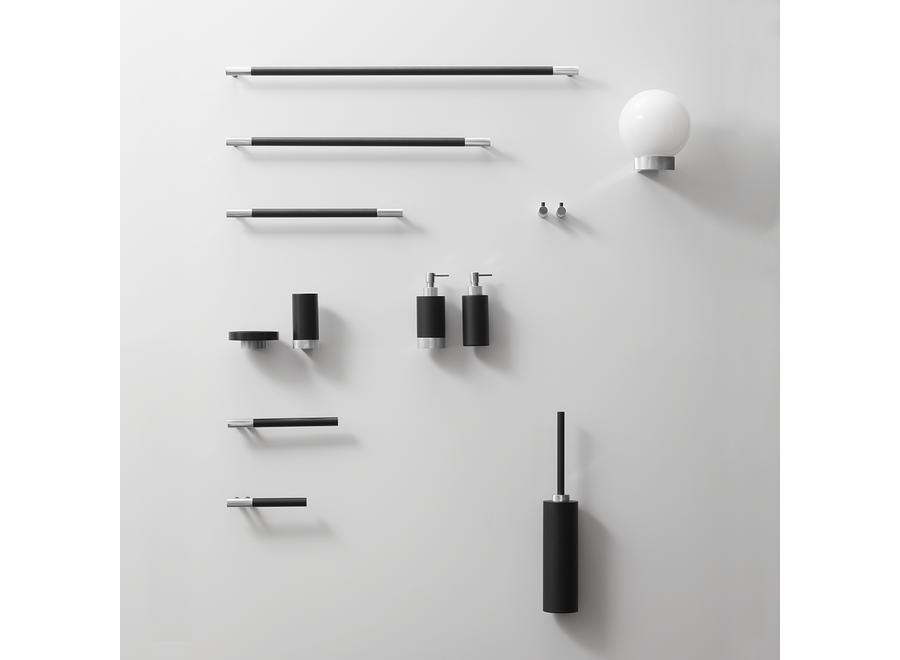 Seifenspender 'Club' WSP3 - Wandmontage - Black matt / Chrome