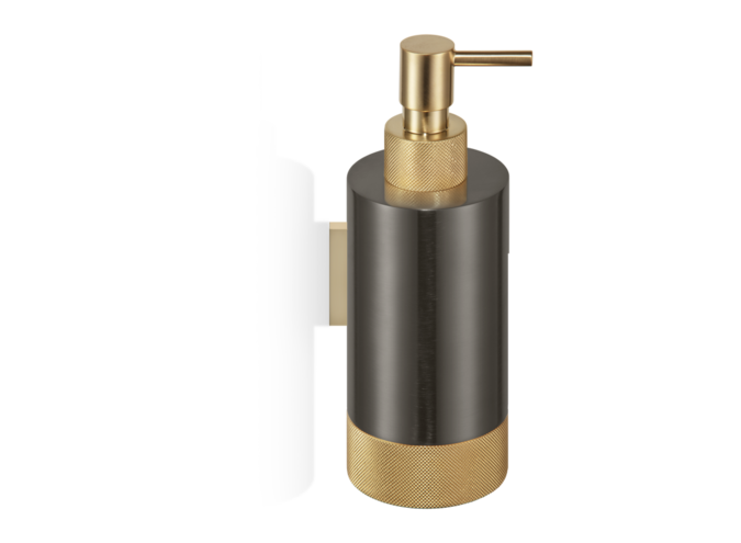 Zeepdispenser Club WSP1 - Wandbevestiging- Dark metal matt / Gold matt