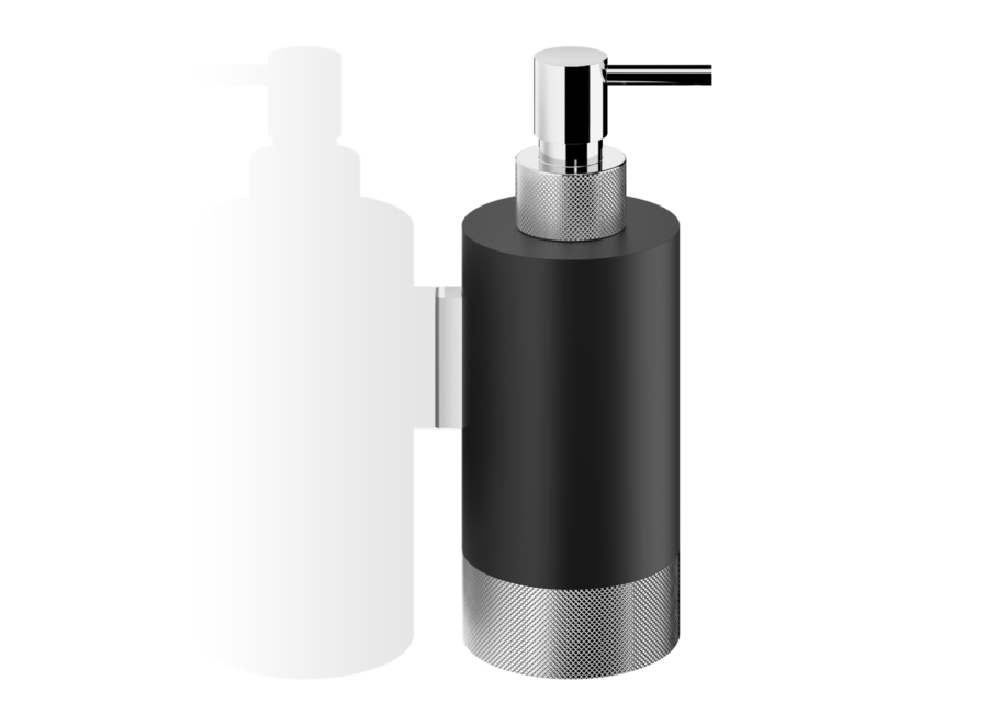 Soap dispenser Club WSP1 - Wall mounted - Black matt - Chrome