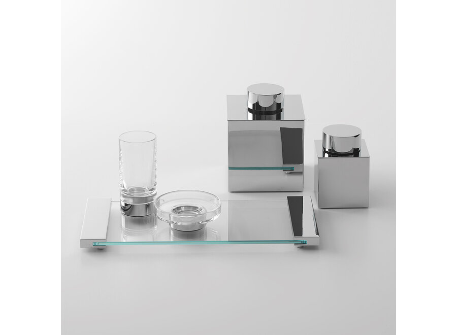 Soap dish 'Century' - Chrome / Clear Glass