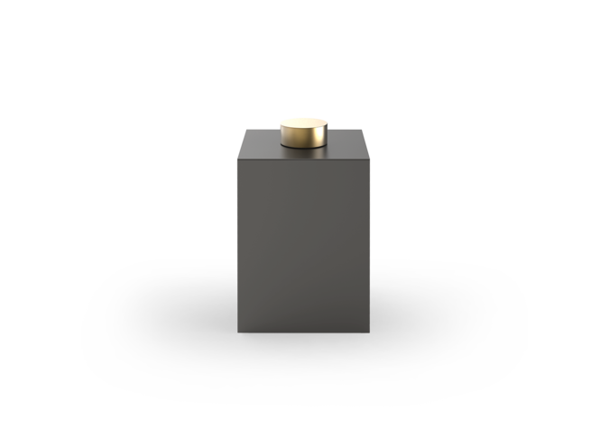 Paper bin Century DW76 - Dark metal matt / Gold matt