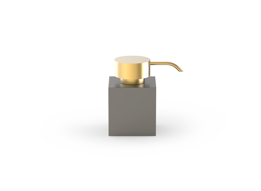 Zeepdispenser 'Century' - Square - Dark metal matt / Gold matt