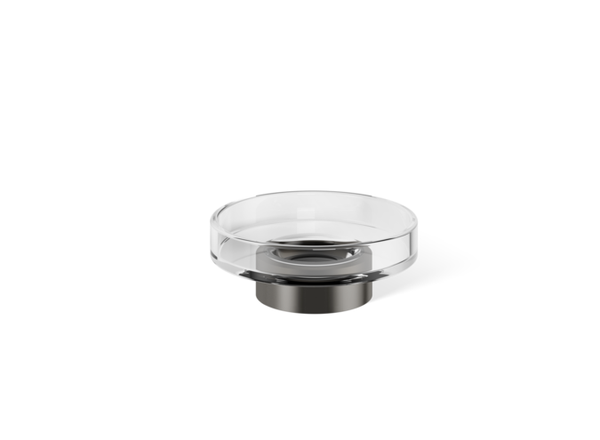 Zeepbakje Century - Dark metal matt / Clear Glass