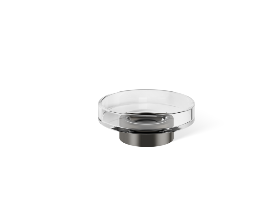 Porte-savon Century - Dark metal matt / Clear Glass