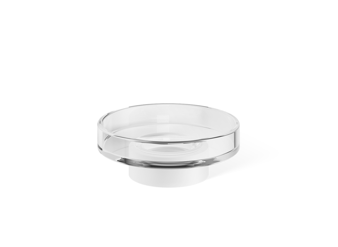 Seifenschale Century - Crystal clear / White matt