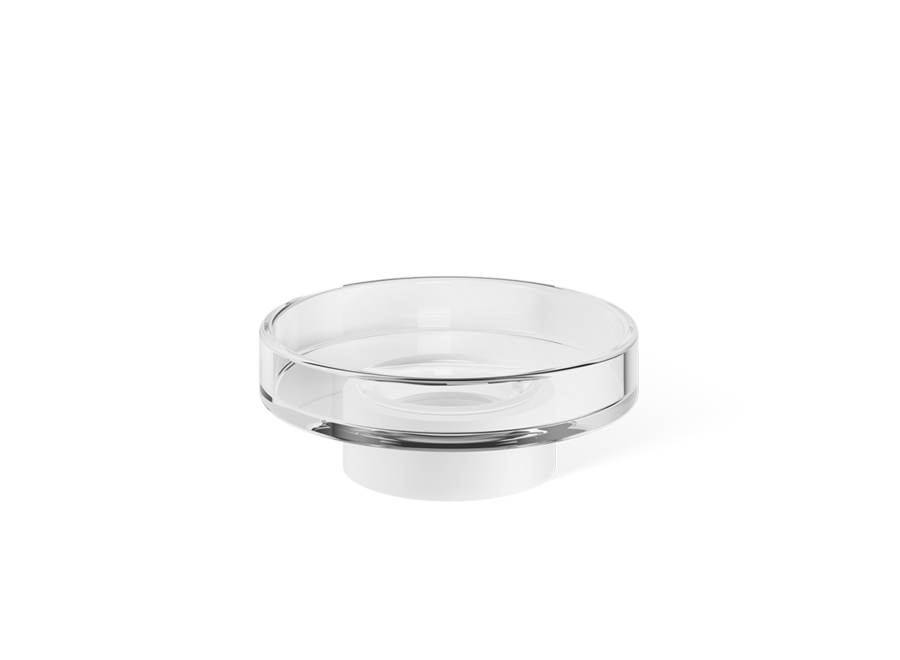 Zeepbakje 'Century' - Crystal clear / White matt