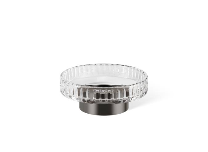 Porte-savon Century - Dark metal matt / Cut Glass