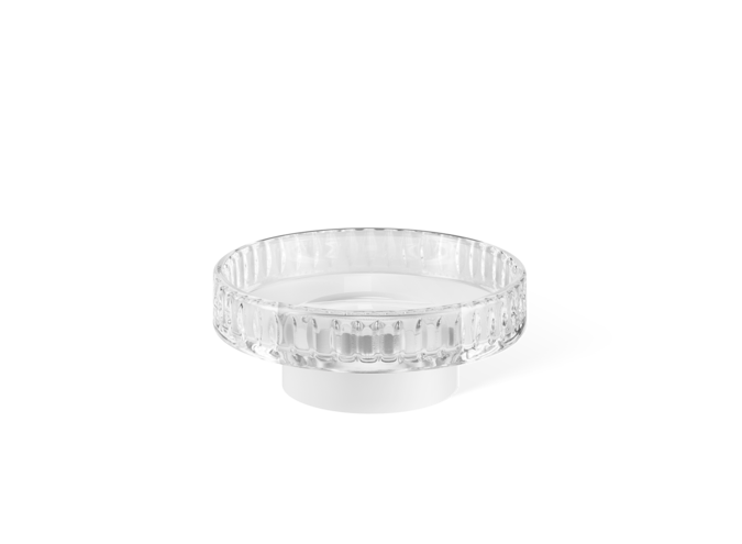 Zeepbakje Century - Crystal clear / White matt / Cut Glass