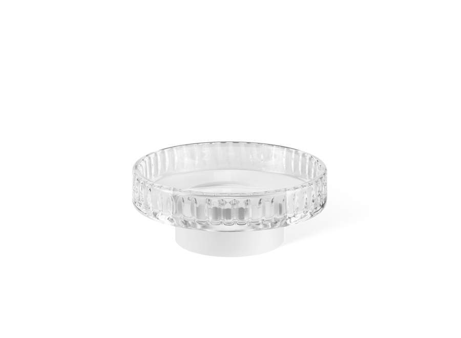 Zeepbakje 'Century' - Crystal clear / White matt / Cut Glass