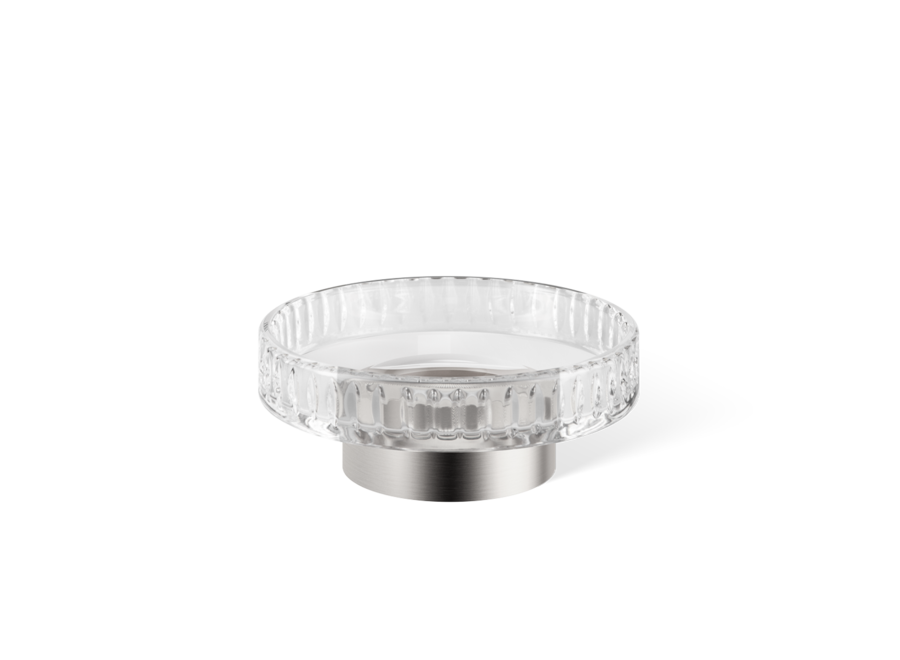 Zeepbakje 'Century' - Stainless steel matt / Cut Glass