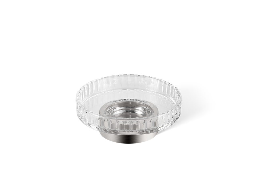 Zeepbakje 'Century' - Stainless steel matt / Cut Glass