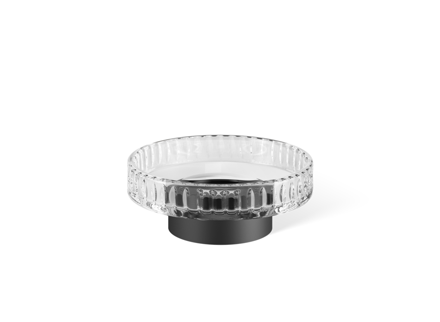 Zeepbakje 'Century' - Black matt  / Cut Glass