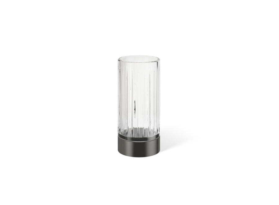 Tumbler 'Century' - Dark metal matt / Cut glass