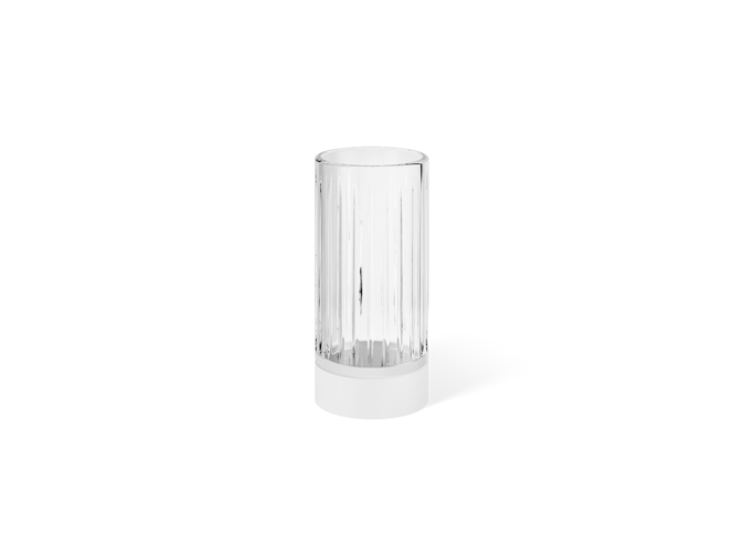 Becher Century - Crystal clear / White matt / Cut glass