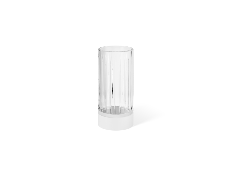 Becher 'Century' - Crystal clear / White matt  / Cut glass