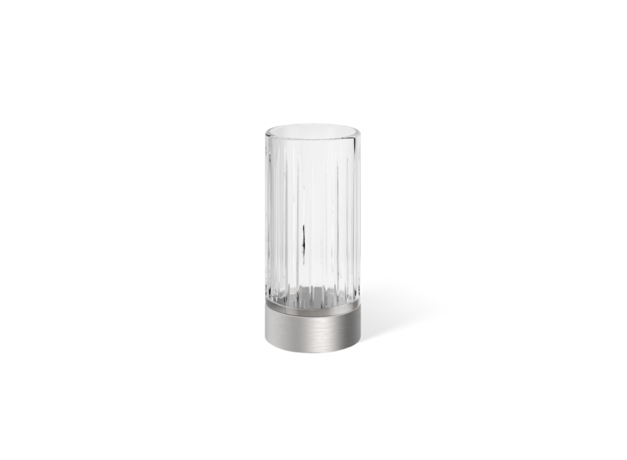 Beker 'Century' - Stainless steel matt / Cut glass